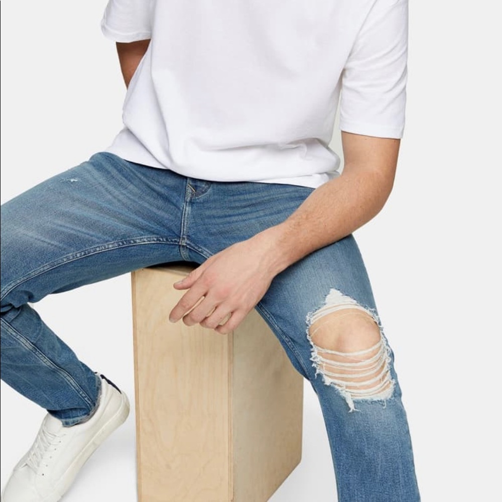 Topman Ripped Skinny Jeans